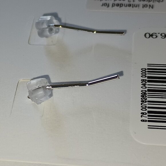 NEW Express Silver Cubic Zirconia Halo Teardrop Earrings - Picture 5 of 6